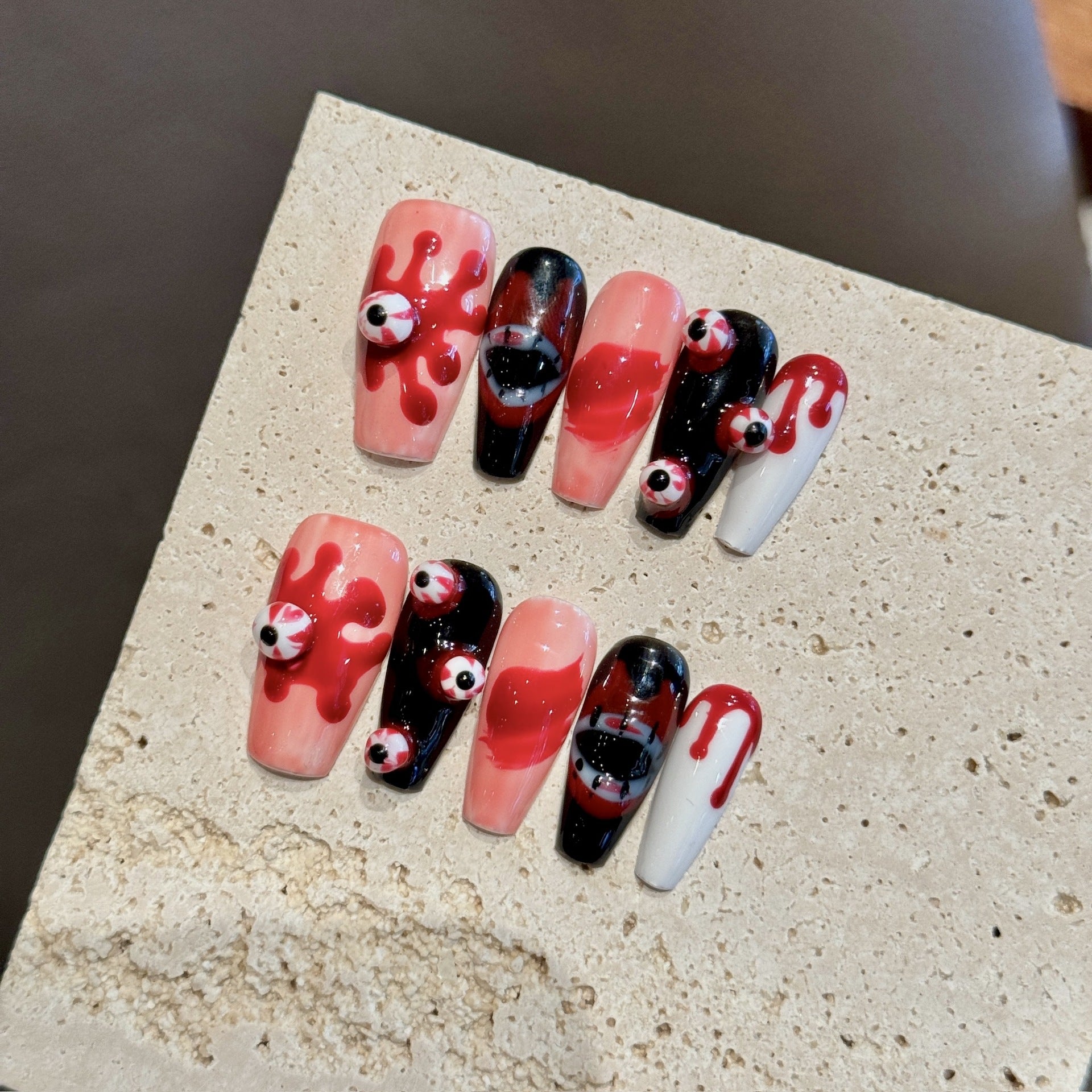[Test link2] Fun Pumpkin-Themed Halloween Press-on Nail Stickers & Artificial Nails