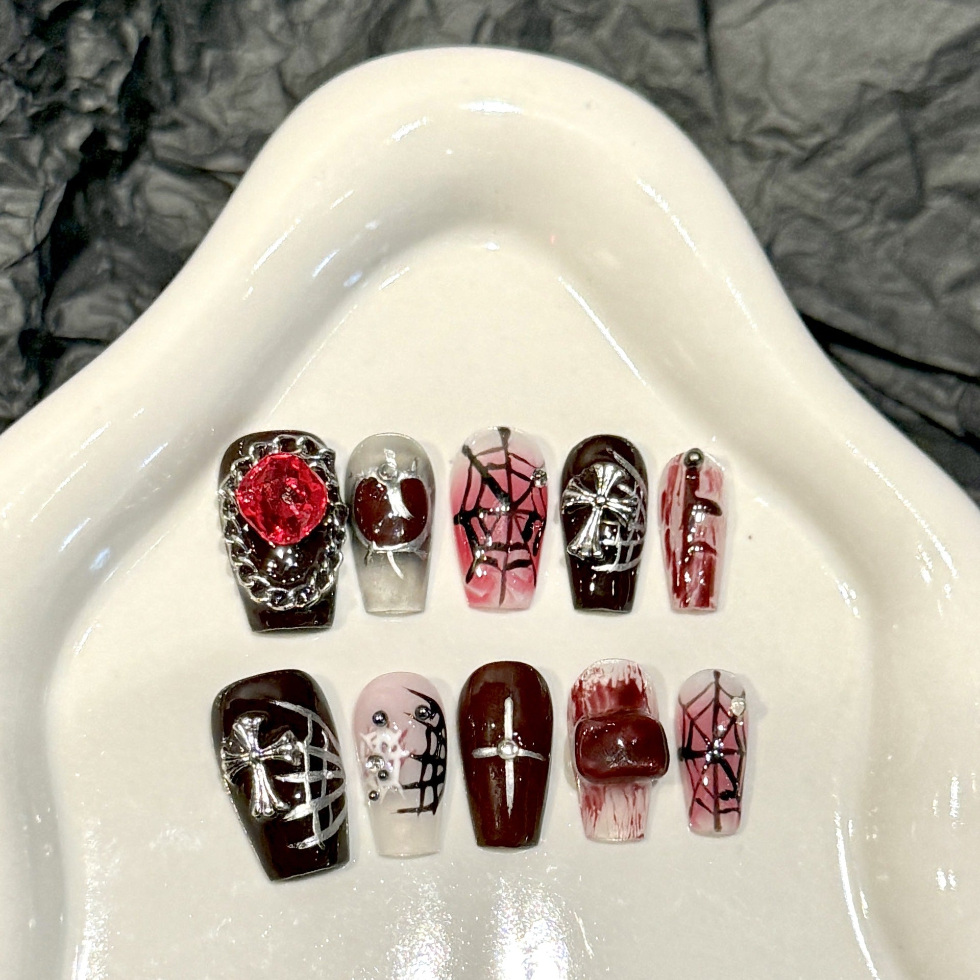 [Test link] Fun Pumpkin-Themed Halloween Press-on Nail Stickers & Artificial Nails