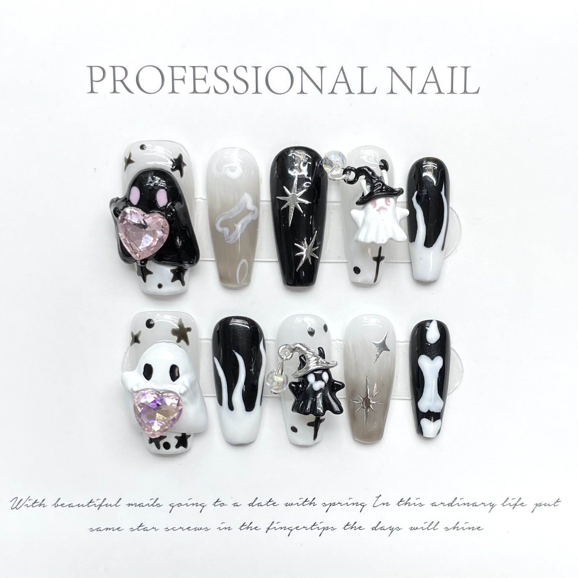 [Test link] Fun Pumpkin-Themed Halloween Press-on Nail Stickers & Artificial Nails