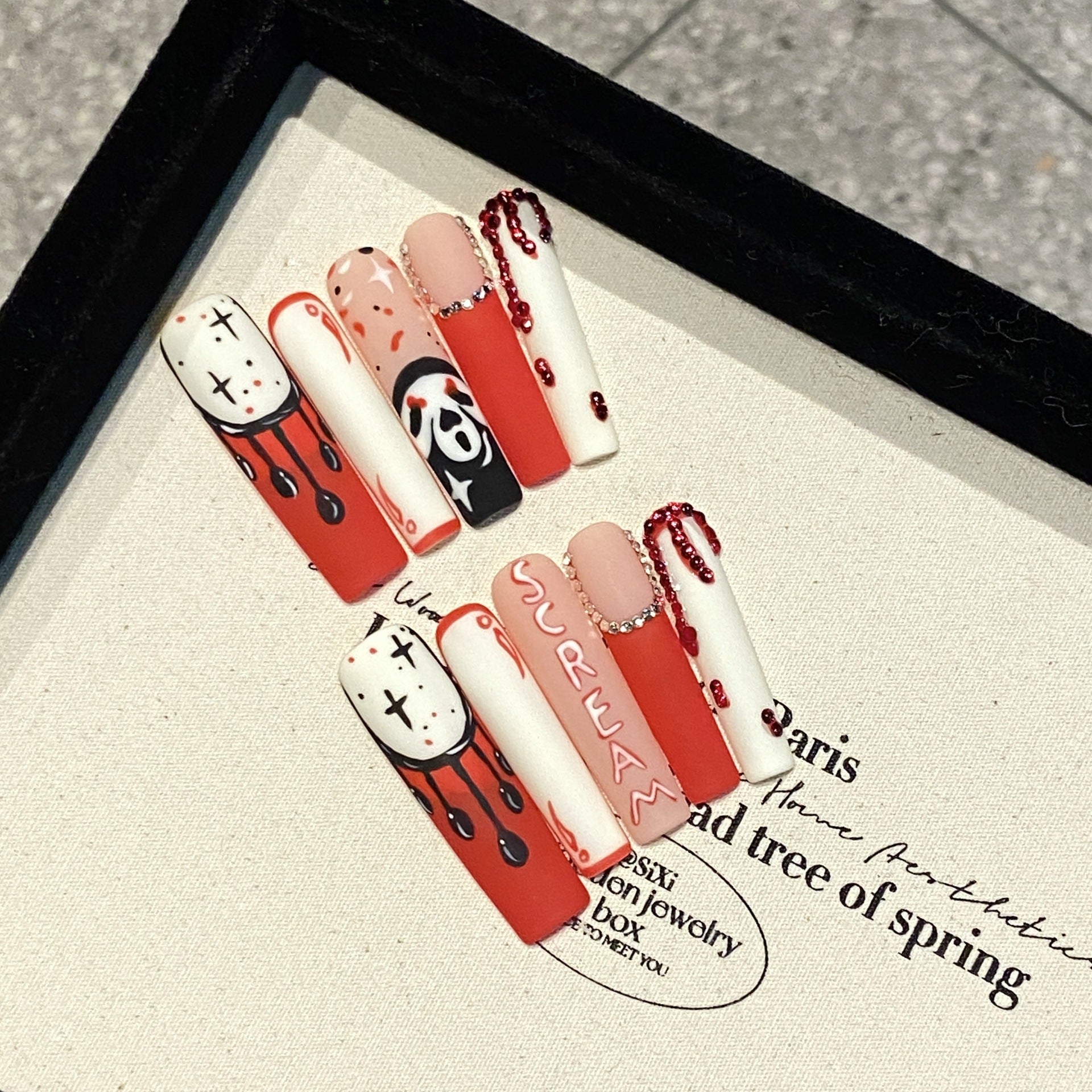 [Test link] Fun Pumpkin-Themed Halloween Press-on Nail Stickers & Artificial Nails