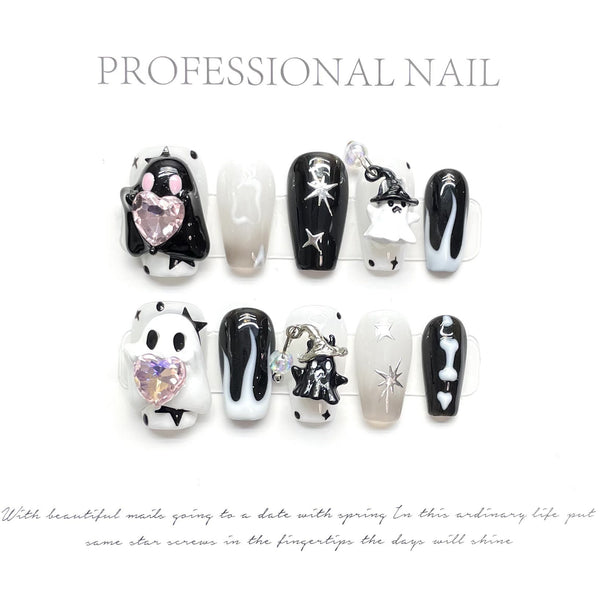 [Test link] Fun Pumpkin-Themed Halloween Press-on Nail Stickers & Artificial Nails