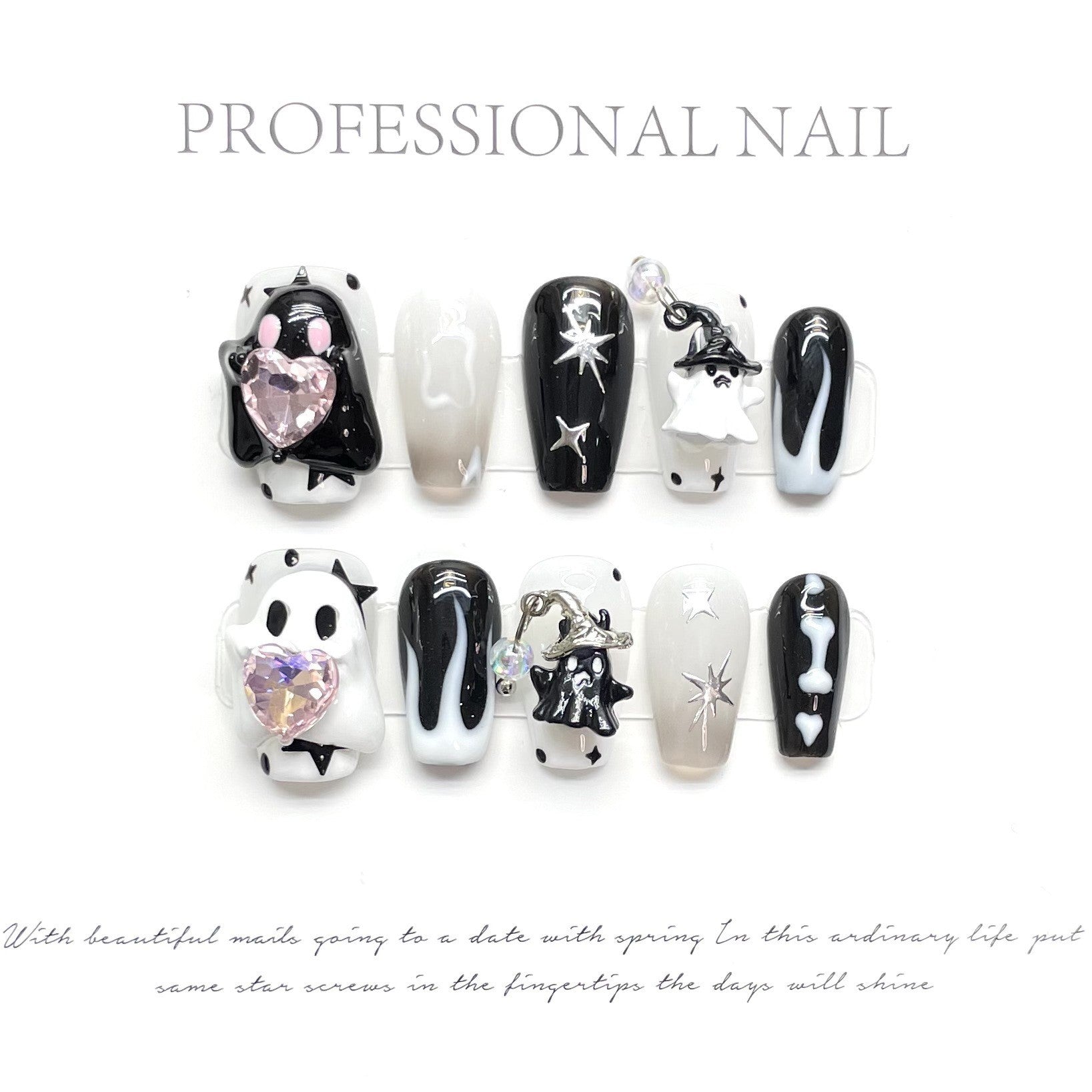 [Test link2] Fun Pumpkin-Themed Halloween Press-on Nail Stickers & Artificial Nails