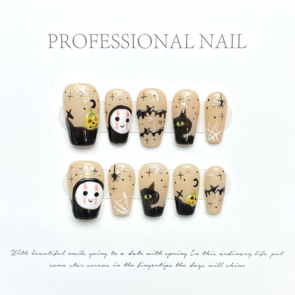 [Test link4] Fun Pumpkin-Themed Halloween Press-on Nail Stickers & Artificial Nails