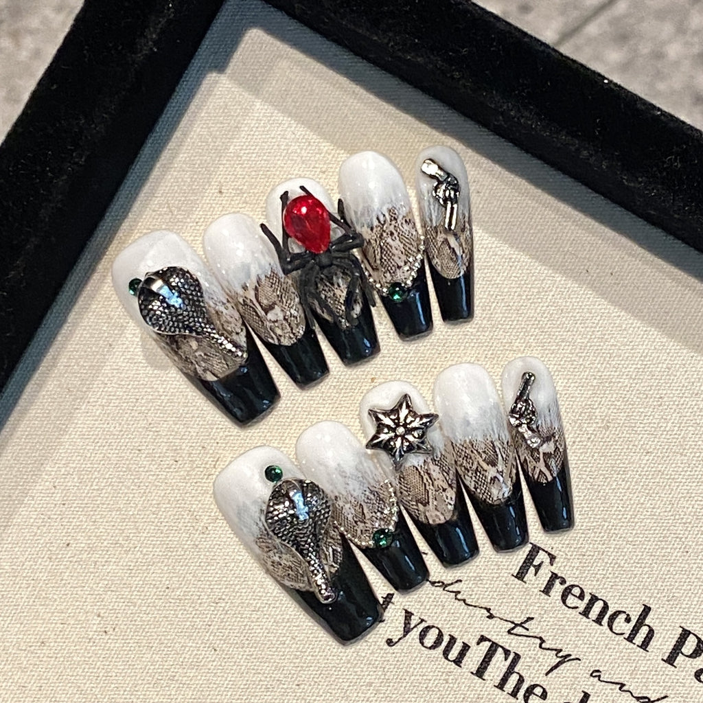 [Test link] Fun Pumpkin-Themed Halloween Press-on Nail Stickers & Artificial Nails