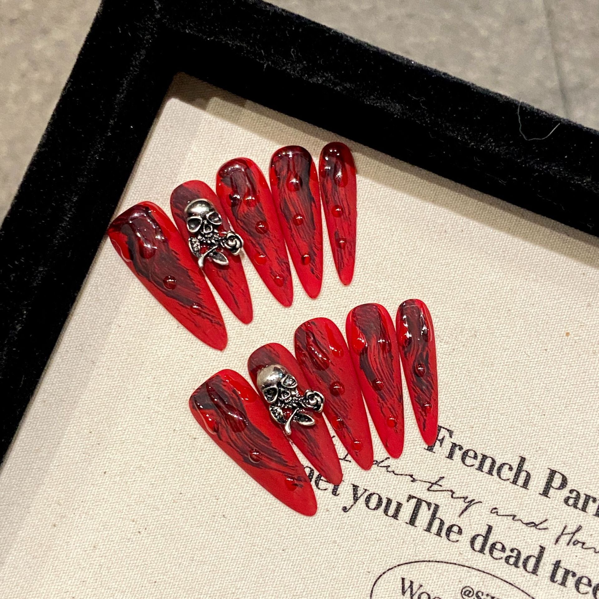 [Test link5] Fun Pumpkin-Themed Halloween Press-on Nail Stickers & Artificial Nails