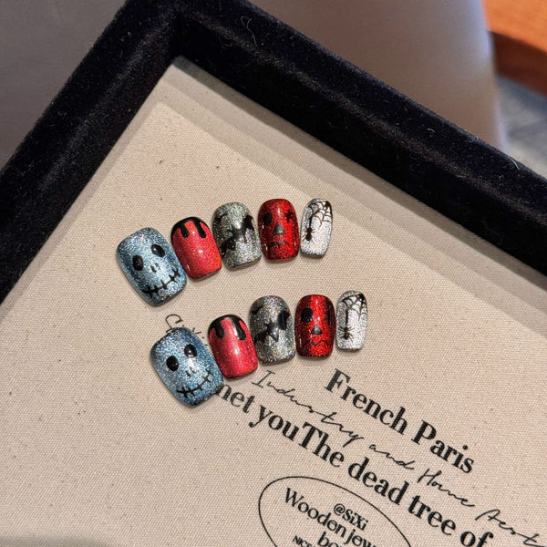 [Test link3] Fun Pumpkin-Themed Halloween Press-on Nail Stickers & Artificial Nails