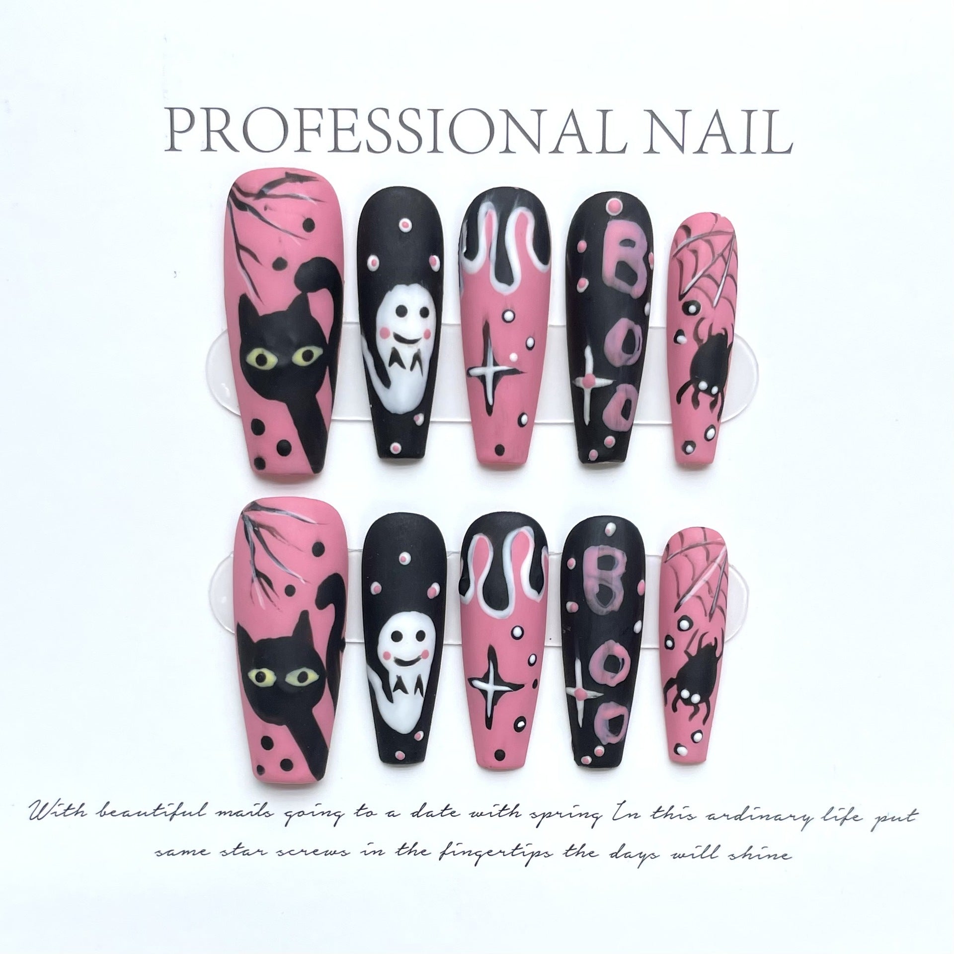 [Test link] Fun Pumpkin-Themed Halloween Press-on Nail Stickers & Artificial Nails
