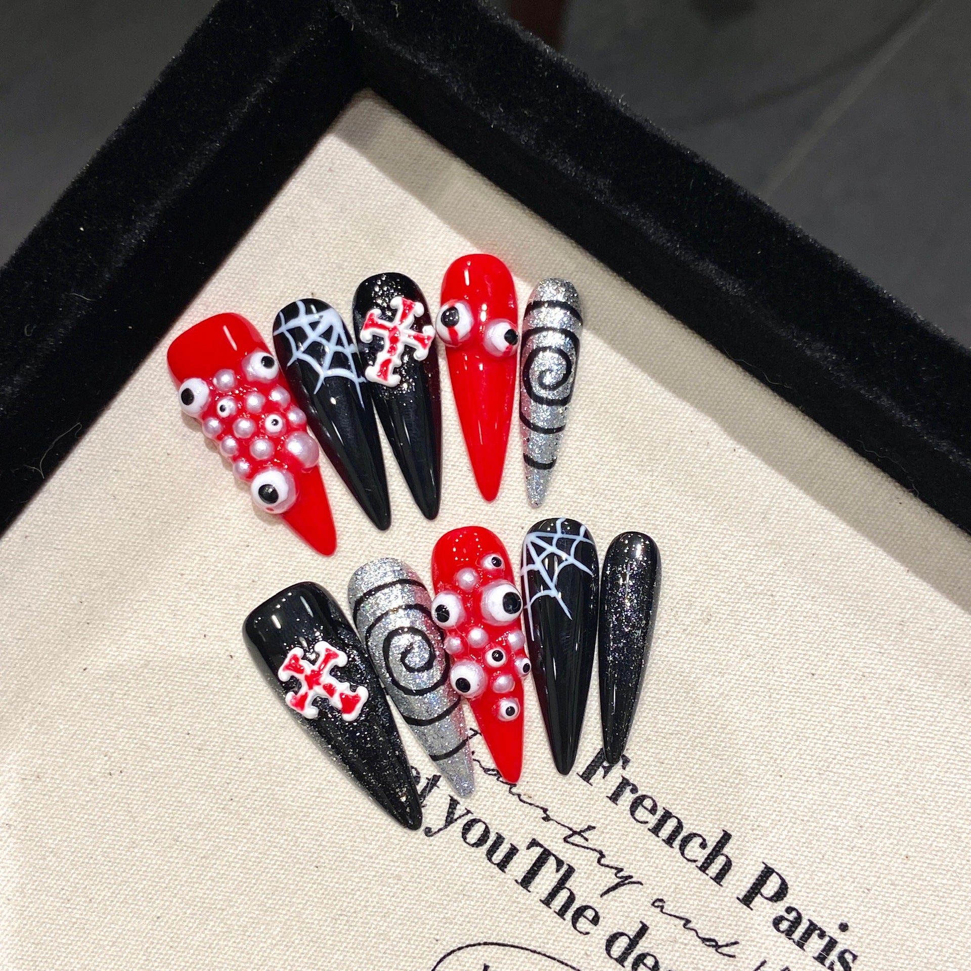 [Test link] Fun Pumpkin-Themed Halloween Press-on Nail Stickers & Artificial Nails
